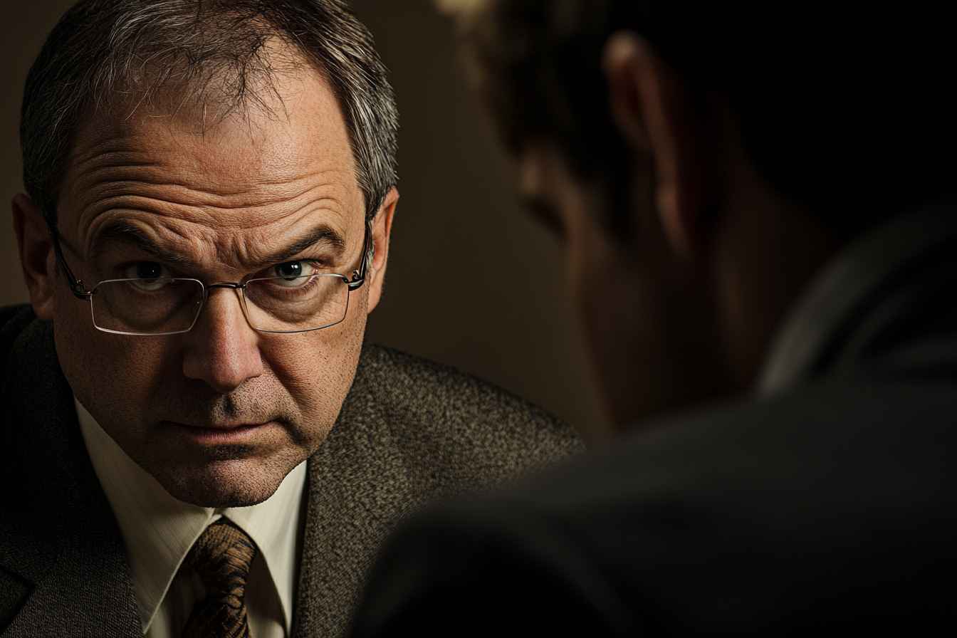 A CEO is trying to detect a lie in an interview.