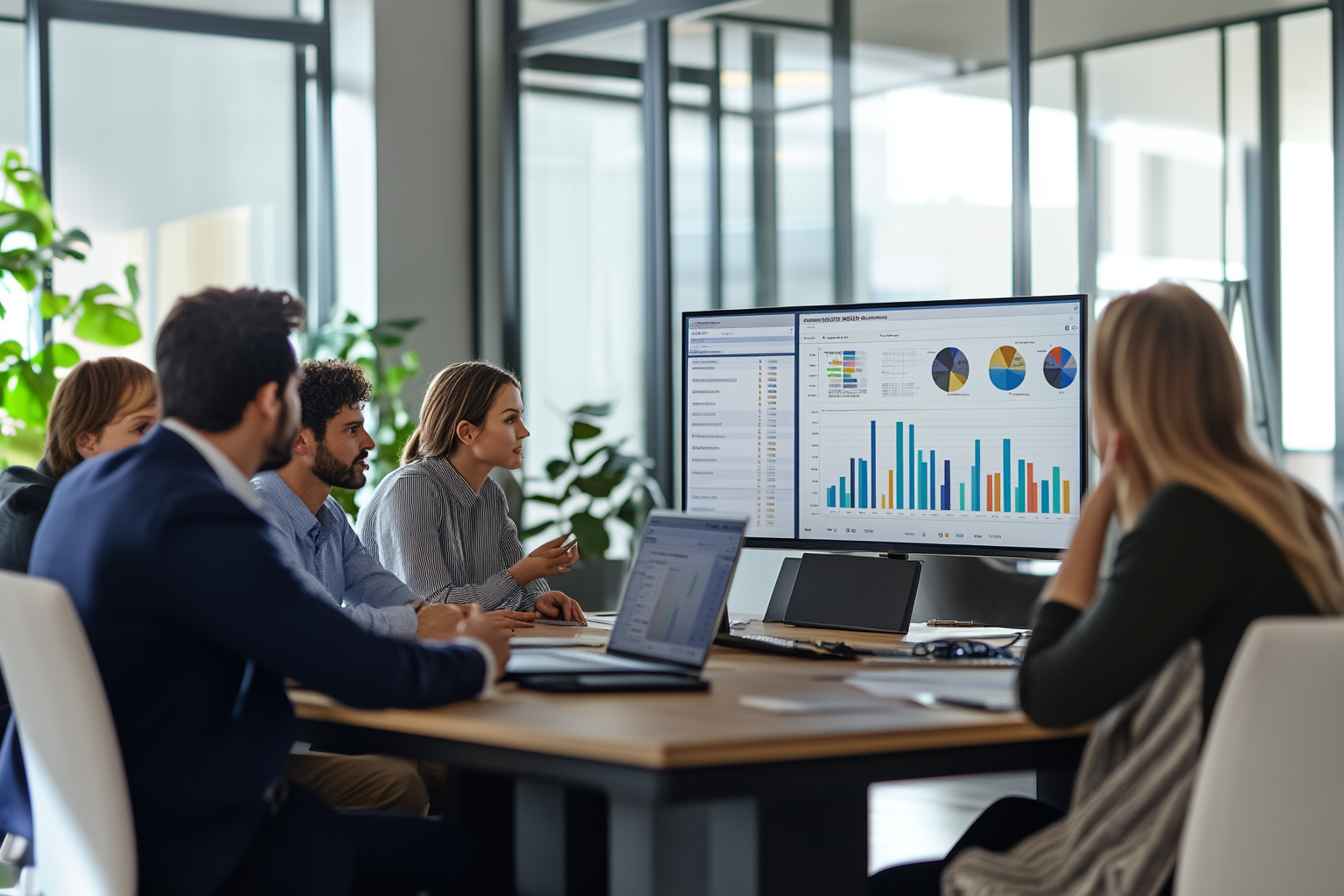 Applicant Tracking System for Research Institutes: Streamline Academic Hiring 2 Research hiring team reviewing postdoc applications on an online dashboard.
