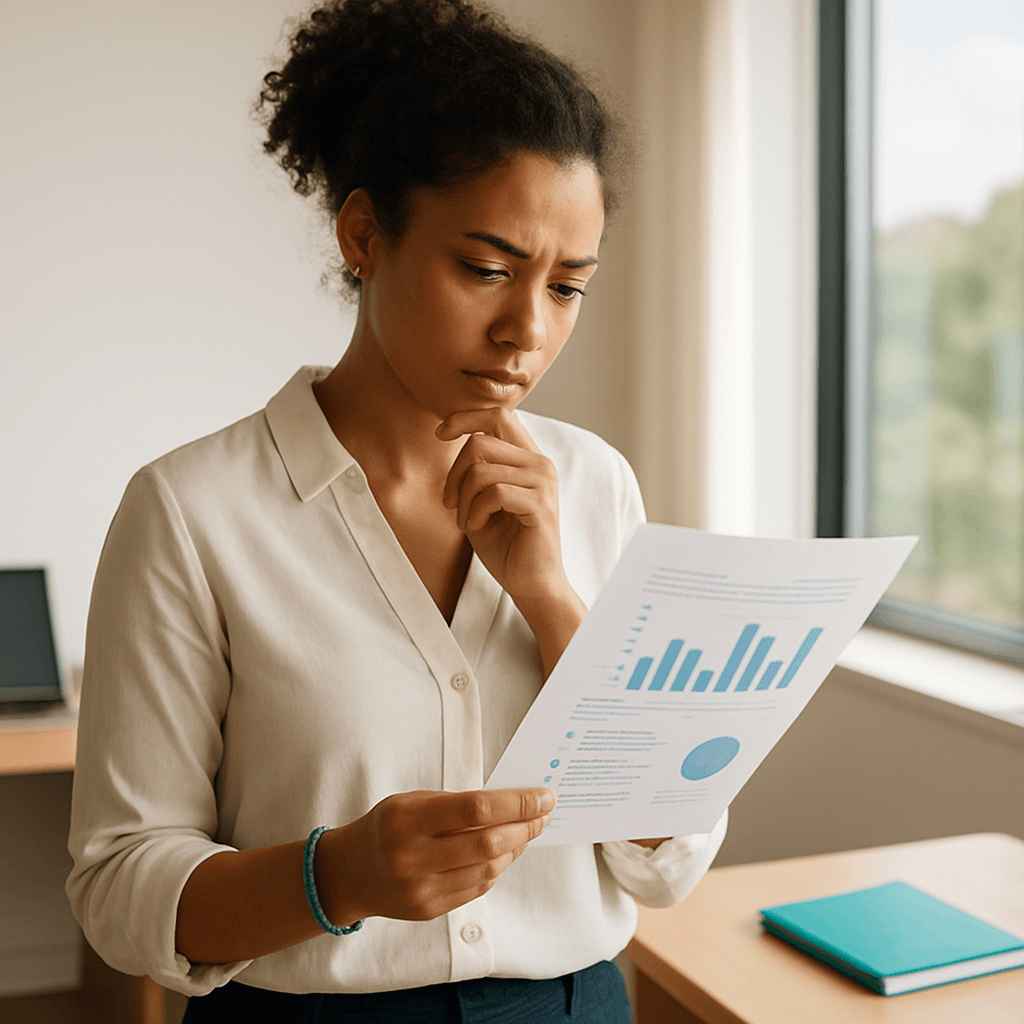 Hiring manager evaluating job tenure statistics to assess candidate performance potential.