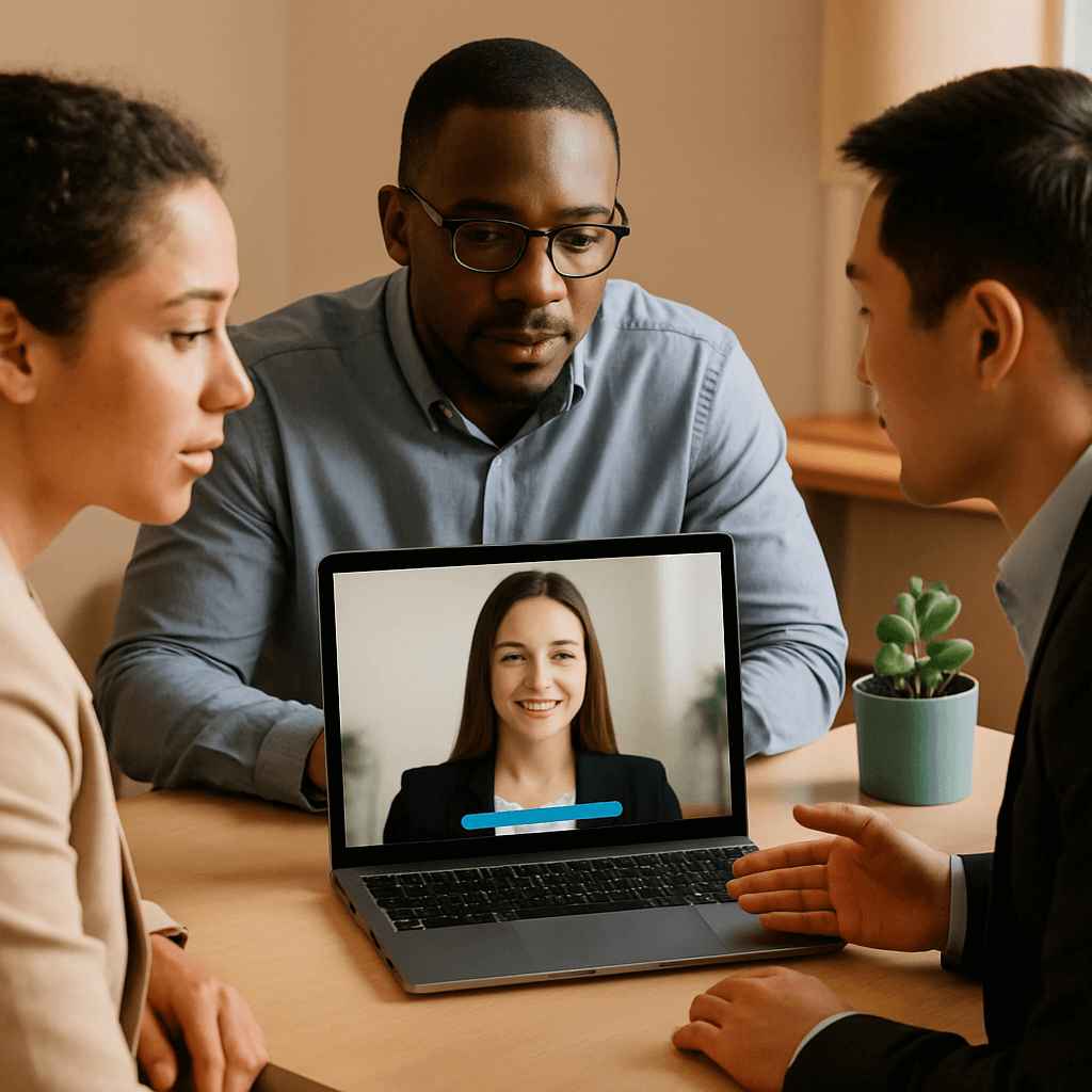 HR team taking interview of candidates