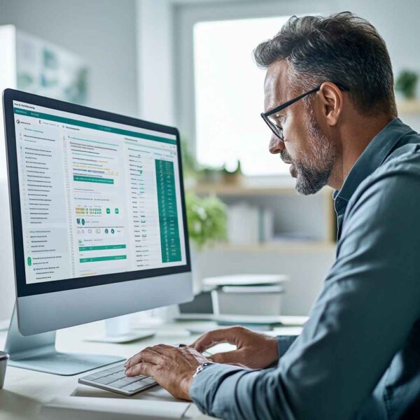 Social care manager using ATS dashboard to manage candidates and compliance tasks.