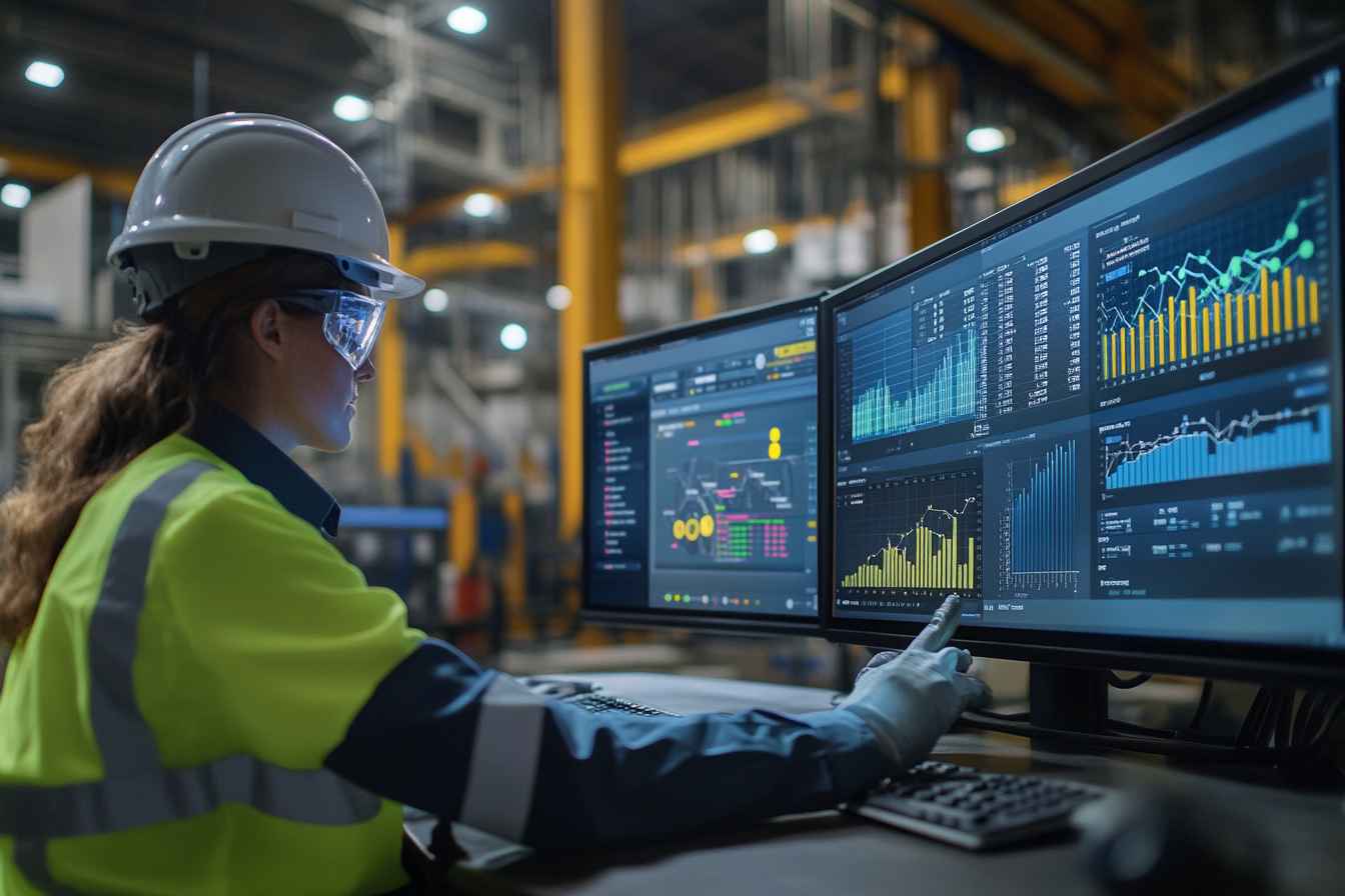 Compliance and hiring analytics in industrial ATS dashboard.