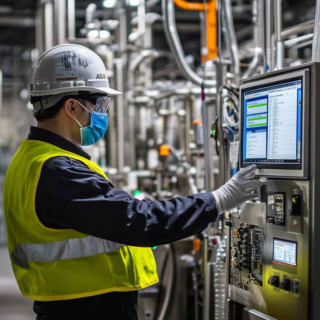 Supervisor tracking industrial worker certifications using ATS.
