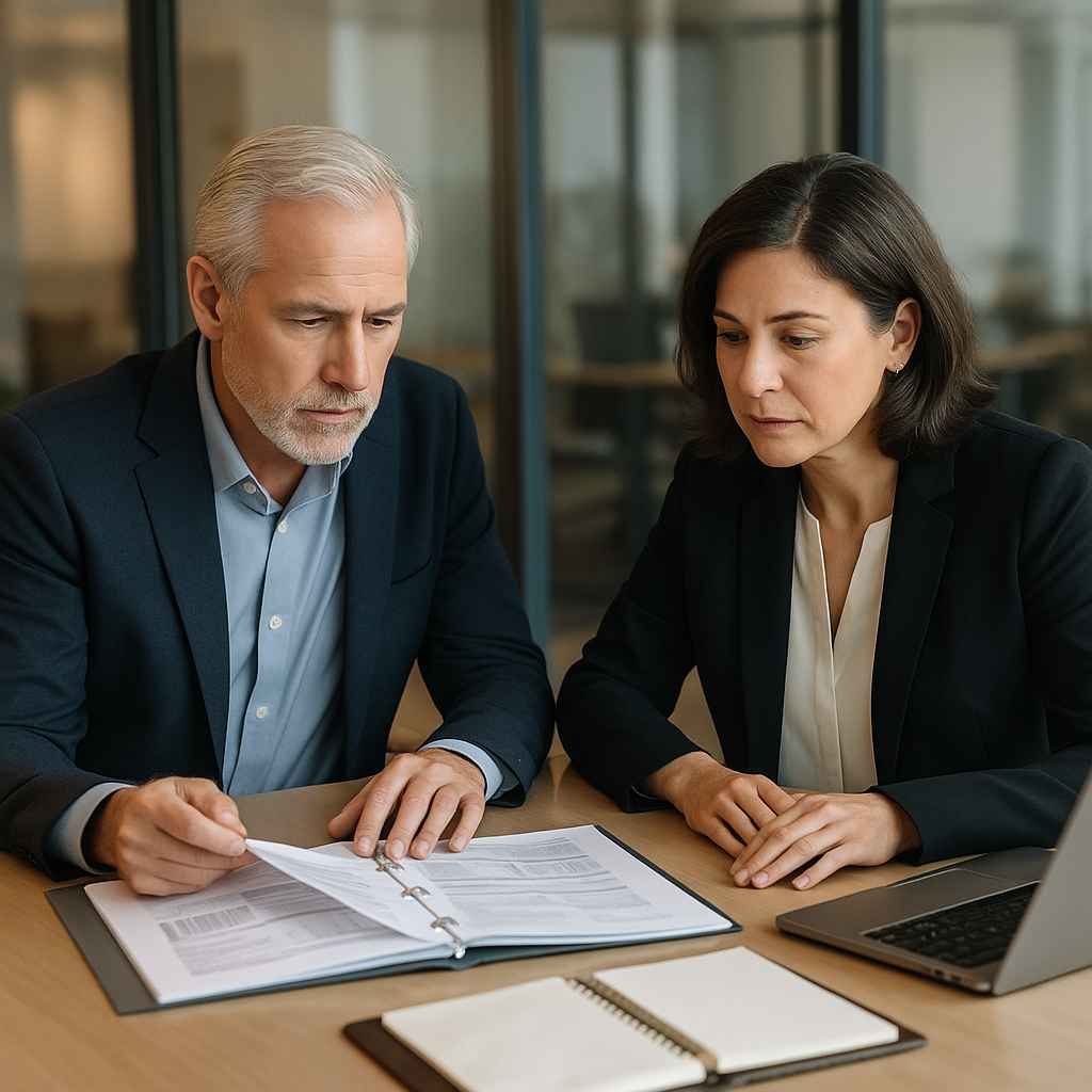 Executive and HR leader conducting a hiring policy audit.