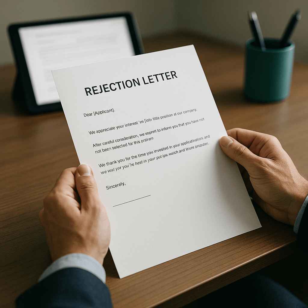 HR professional assessing a candidate's application on a laptop, reflecting the role of transparent communication in modern recruitment.