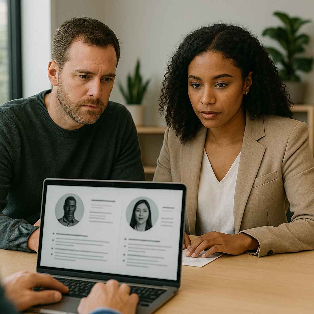 Team reviewing fair chance applicants during pre-screening.
