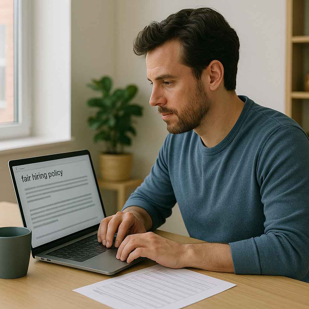 Small business owner are updating their company's fair hiring policy.