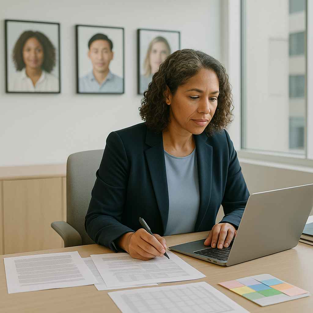 HR leader drafting a fair hiring policy template for the organization.