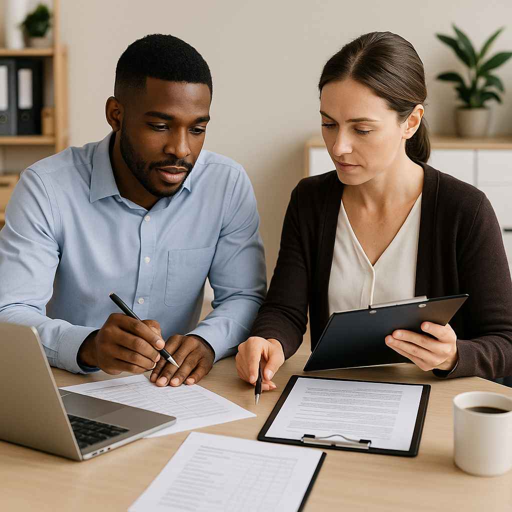 Small business HR team documenting hiring decisions for EEOC compliance.
