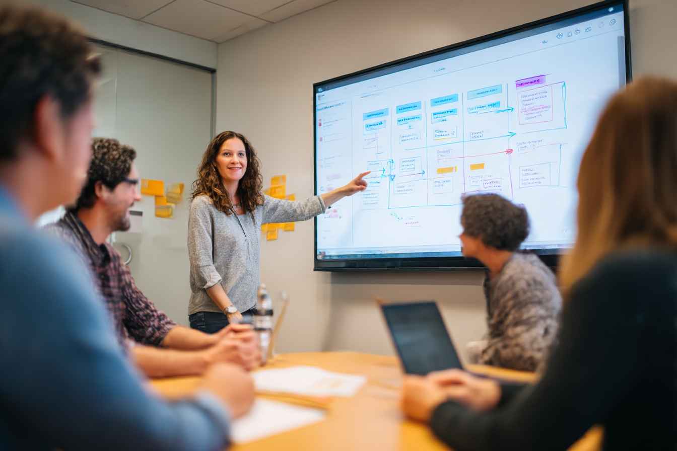 Hiring team reviewing automated interview scheduling workflow