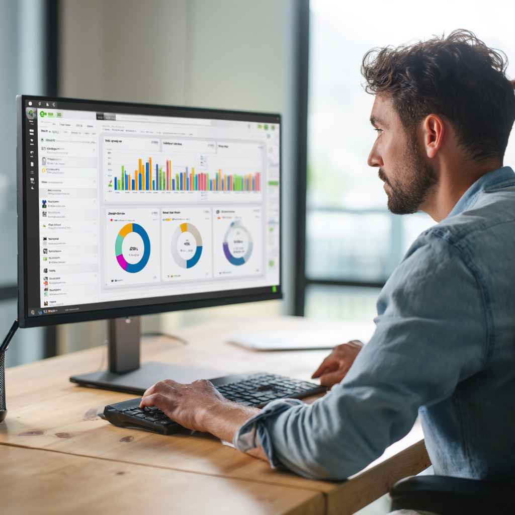 Hiring manager reviewing automated interview performance analytics