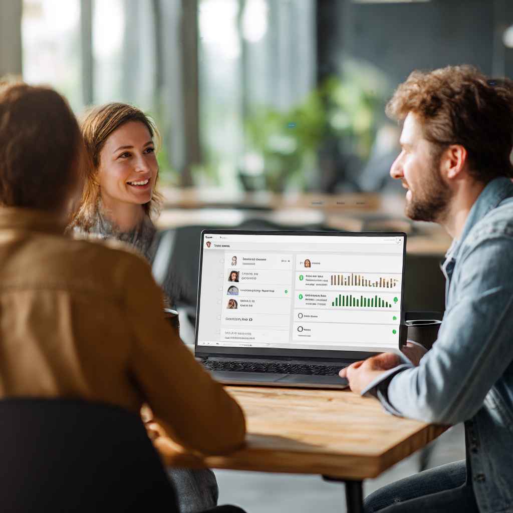 Best Automated Interview Scheduling Tool for Hiring Teams 2 Hiring team discussing about how automated interview scheduling tools