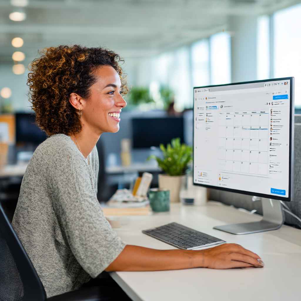 Recruiter using automated tool to schedule interviews with ease