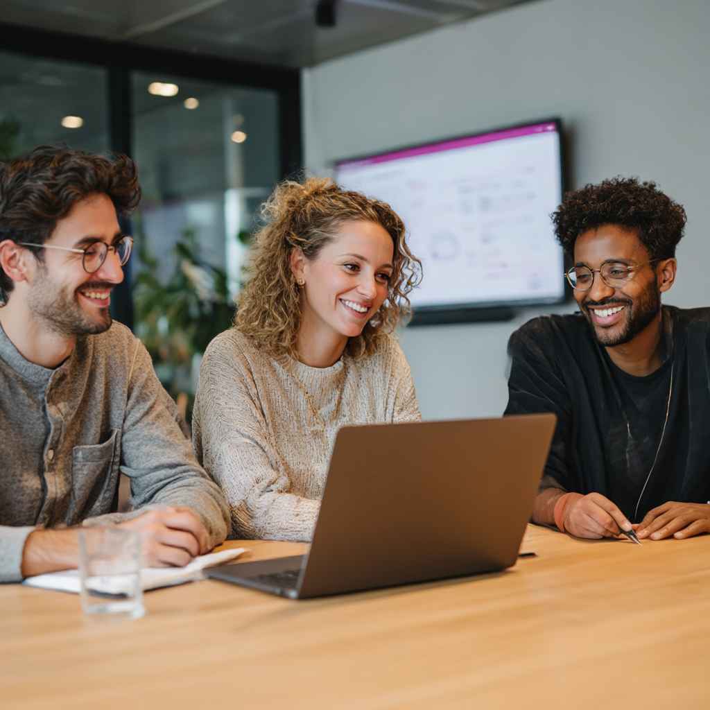 A hiring discussing about the benefits of automated reference checking