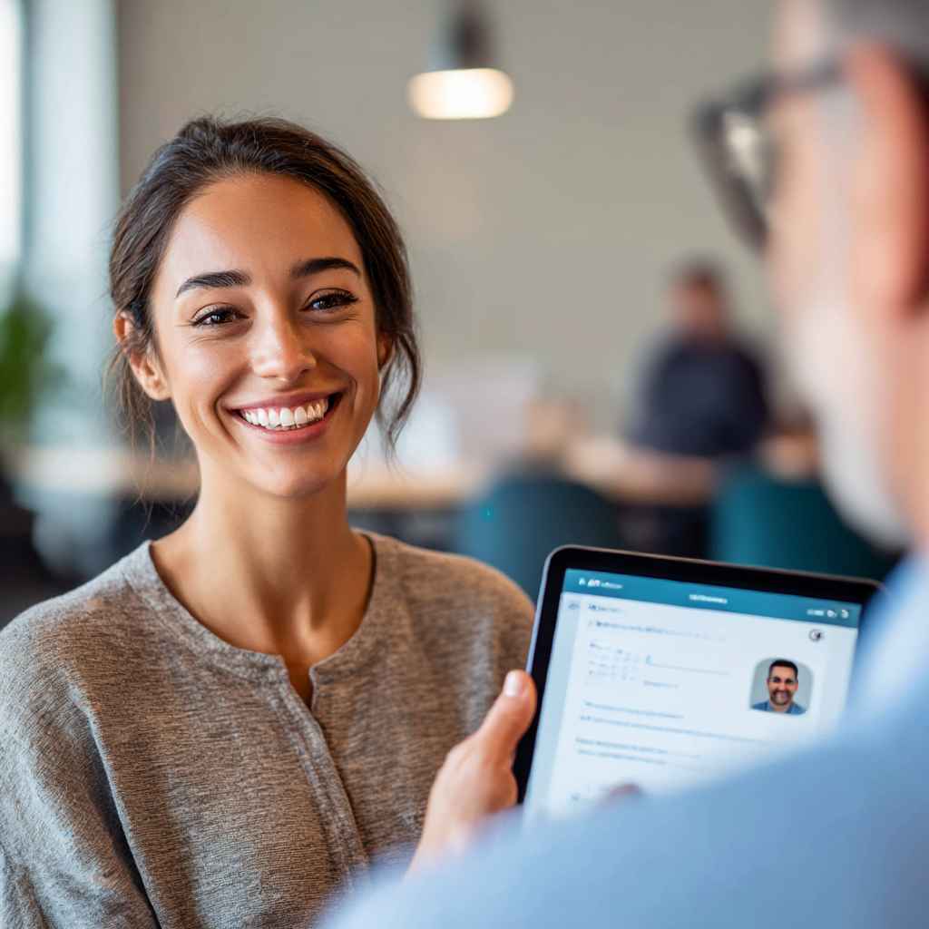 Candidate receiving automated interview confirmation email