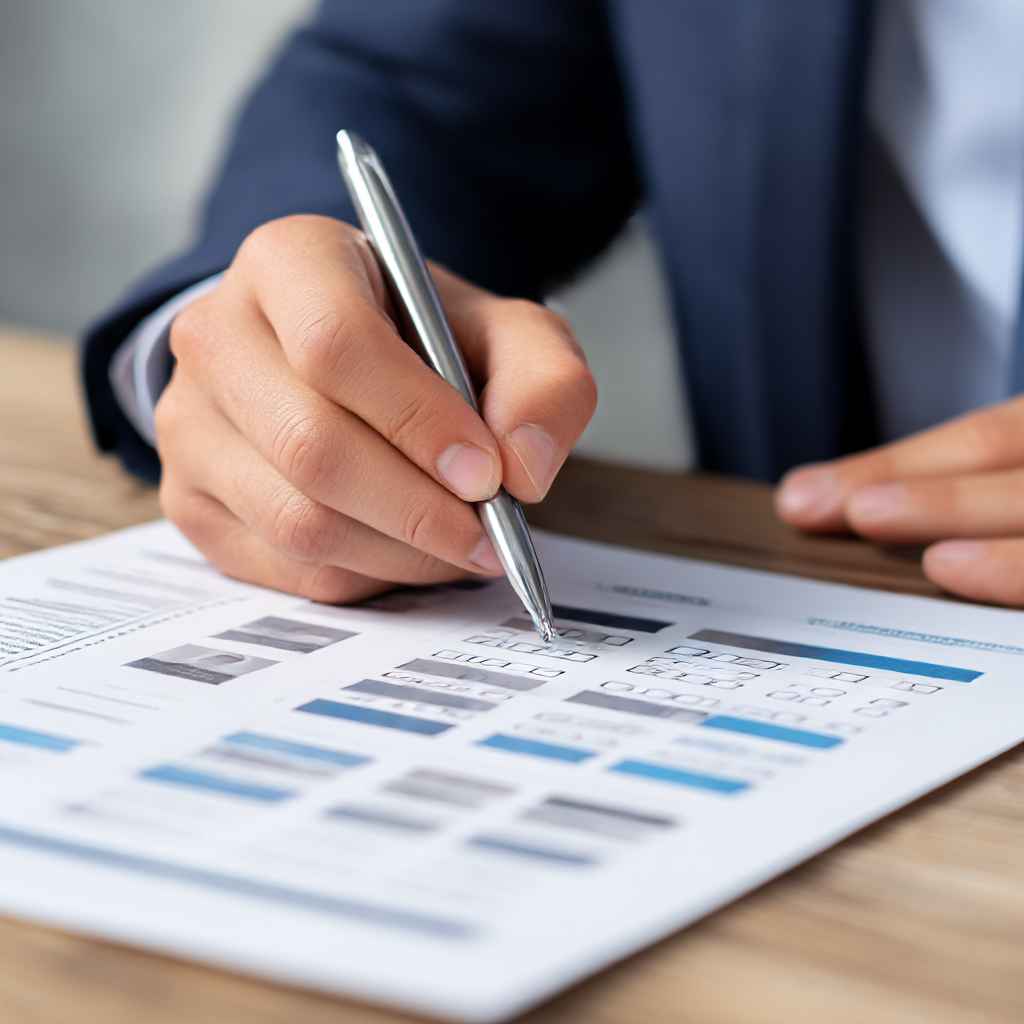 Hiring manager comparing candidate reference scores side-by-side