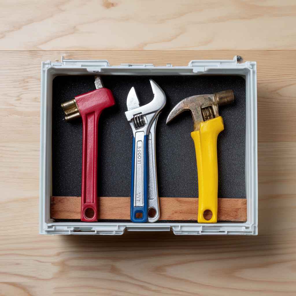 Types of job postings symbolized with 3 tools in a toolbox