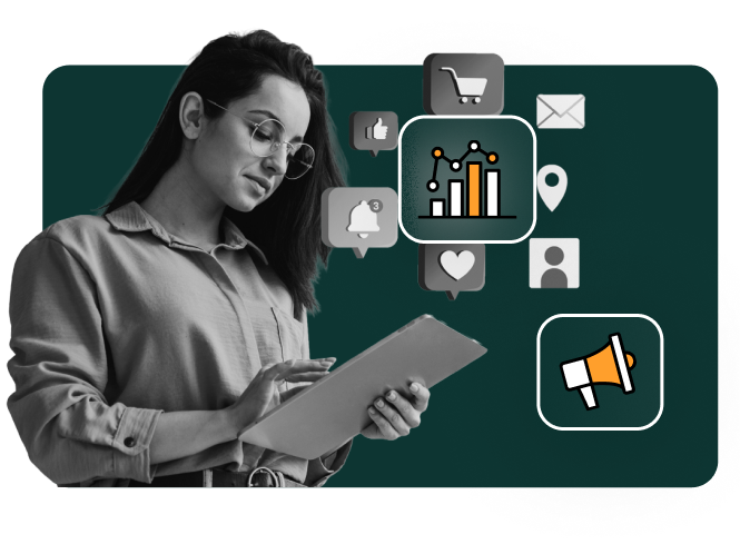 Professional marketer using recruitment technology and digital analytics tools for candidate attraction, recruitment marketing campaigns, and talent acquisition strategy optimization.