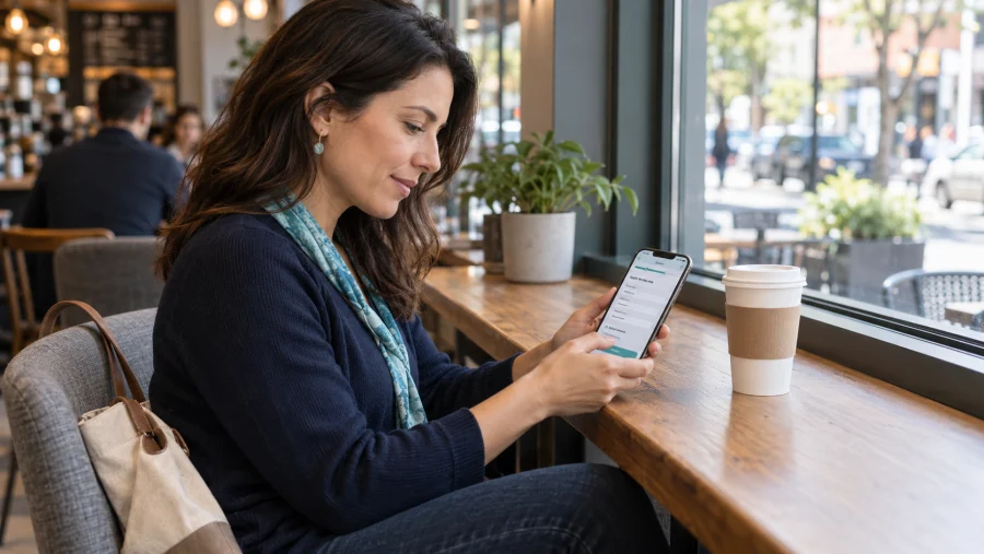 Custom Job Application Form Best Practices: How to Reduce Candidate Drop-Off 2 Candidate completing a mobile job application in a real-world setting