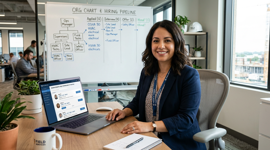 How to Fill Niche Skilled Trades Roles Faster Without Spending More on Job Boards 3 Talent acquisition manager at a construction company using smart candidate search to find qualified tradespeople.