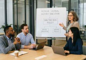 HR professionals planning how to remove criminal history questions from job applications.