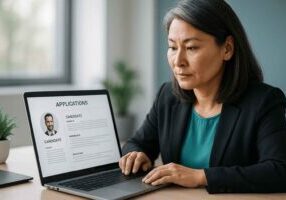 A recruiter preparing a rejection email using a structured template—demonstrating professional handling of direct candidate outreach in recruitment.