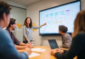 Hiring team reviewing automated interview scheduling workflow