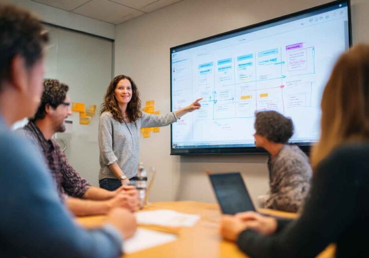 Hiring team reviewing automated interview scheduling workflow
