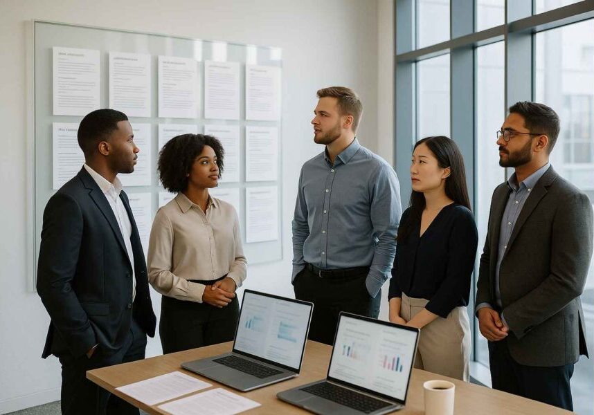 HR team participating in EEOC compliance training to build fair hiring practices.