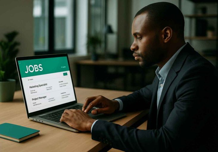 A professional exploring job openings on a modern, mobile-optimized career page designed for better candidate experience.