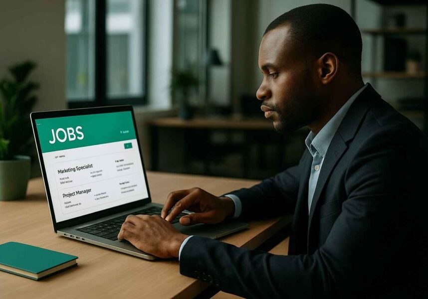 A professional exploring job openings on a modern, mobile-optimized career page designed for better candidate experience.