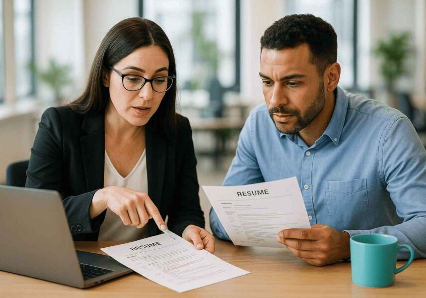 Hiring team reassessing past candidates using retroactive candidate evaluation techniques.