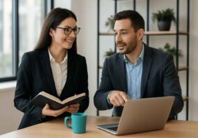 HR and talent acquisition team members collaborating over recruitment strategy