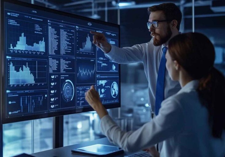 Virtual hiring call among hybrid finance recruitment team
