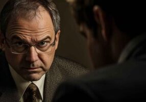 A CEO is trying to detect a lie in an interview.