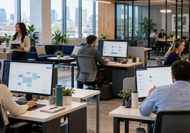 Recruiting operations running automated candidate workflows across a modern hiring