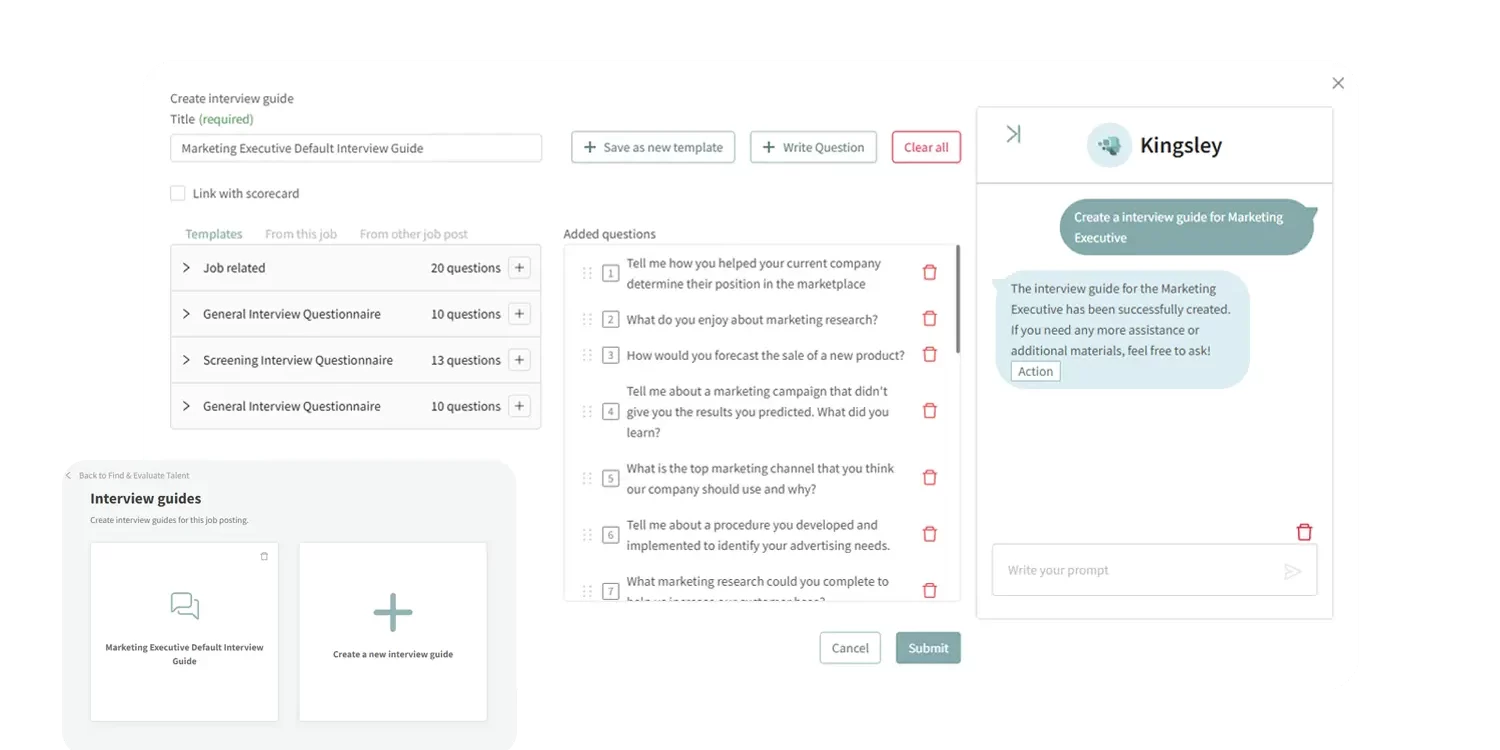 Interview Guides Feature